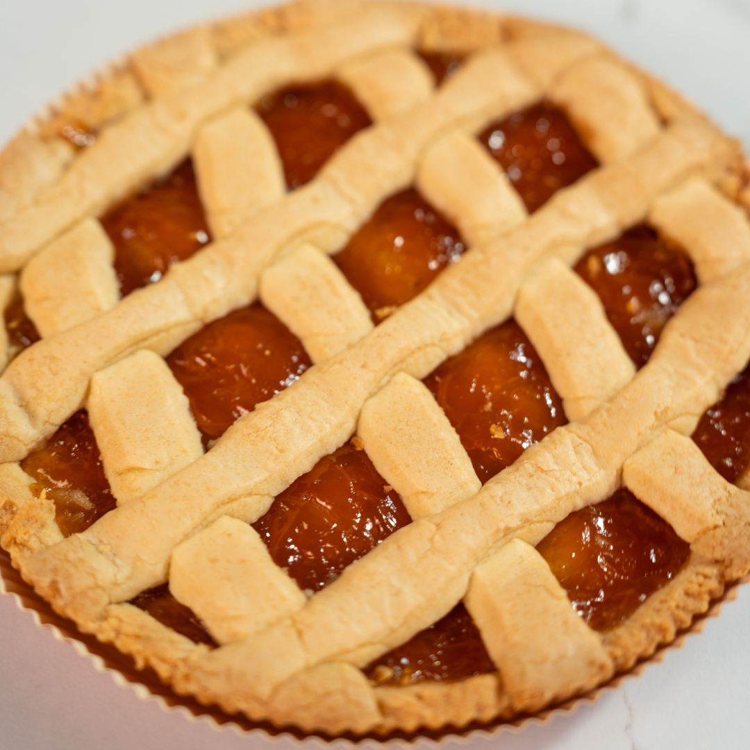 Crostata all'Albicocca 51% farcitura alla frutta Pasticceria Biellese "Brusa" 400g