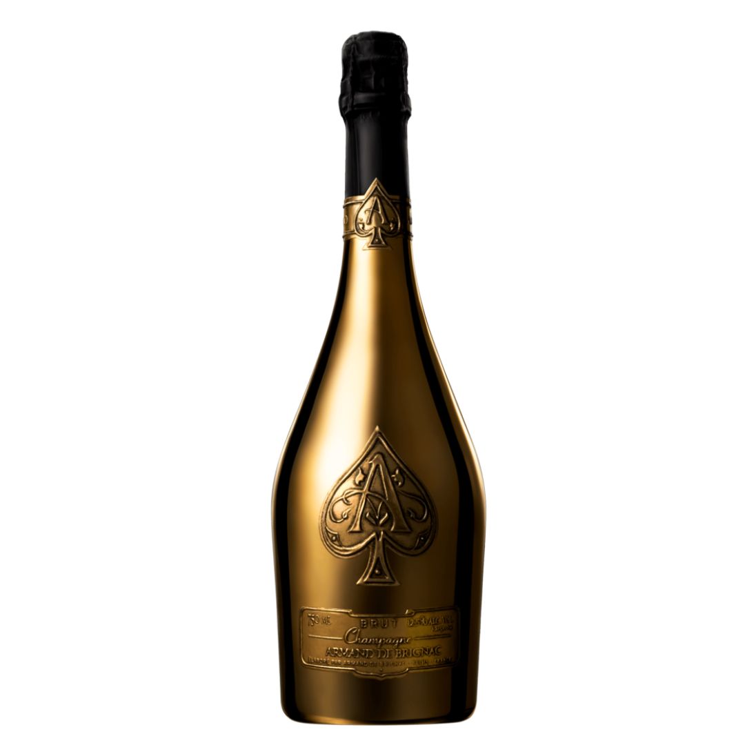 Champagne Brut Gold Armand de Brignac in Velvet Bag