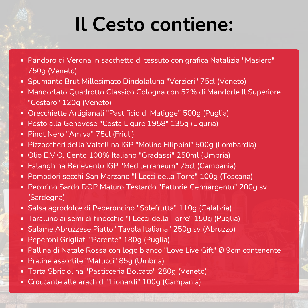 Cesto di Natale "Antologia di Natale" - 19 Prodotti Tipici