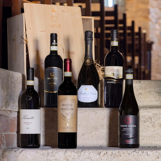 Cesto di Natale Vini "Castello" - 6 bottiglie rossi e bollicina