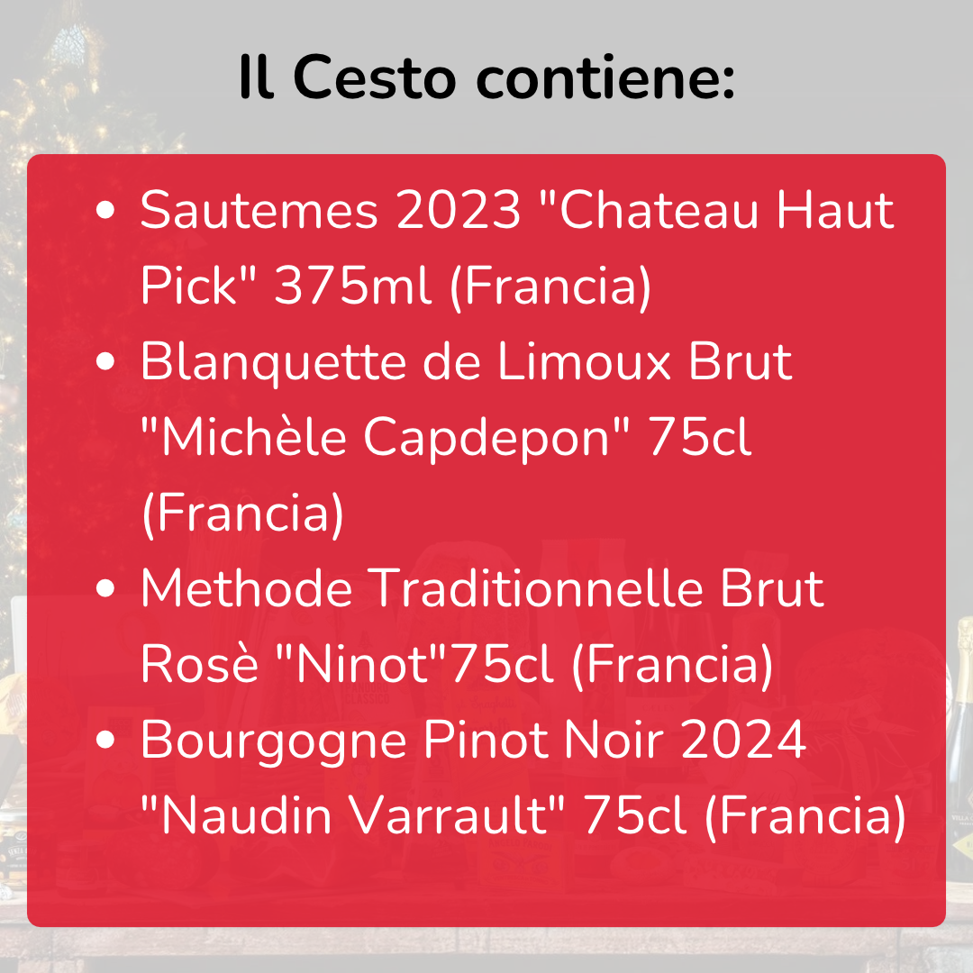Cesto di Natale vini "Salone" - 4 vini francesi