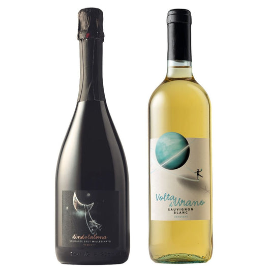 Cesto di Pasqua vini "Aurora" - Spumante Brut Millesimato Dindolaluna e Sauvignon Blanc Volta d'Urano