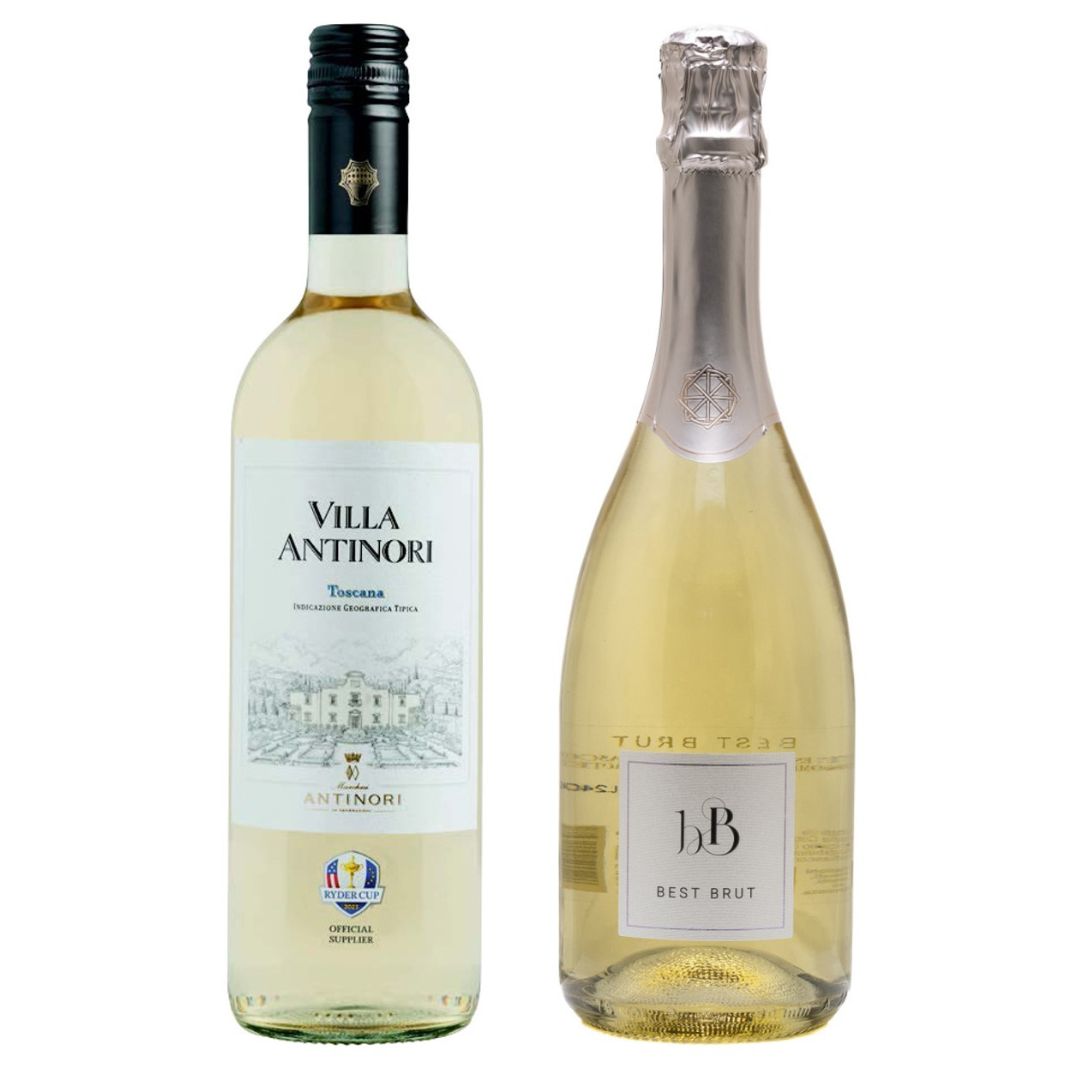 Cesto di Natale vini "Calice" - Bianco Villa Antinori IGT e Spumante Best Brut DOP Falesco