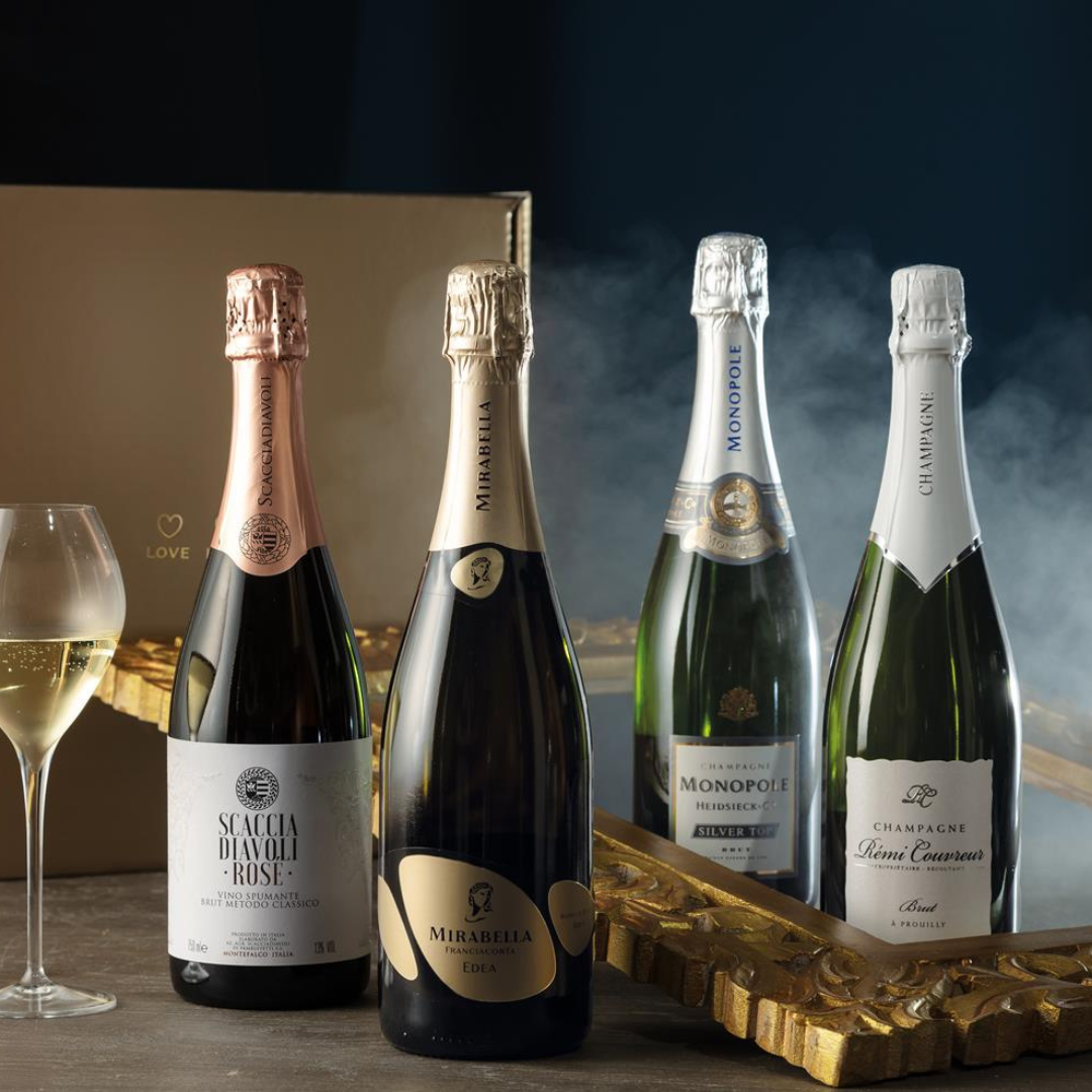 Cesto di Pasqua vini "Superba" - 4 bottiglie Bollicine