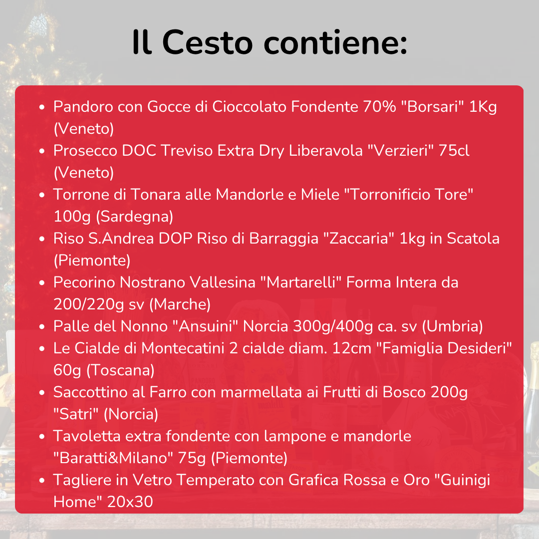 Cesto di Natale "Calda Atmosfera" - 10 Prodotti Tipici