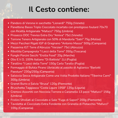 Cesto di Natale "Rifugio" - 17 prodotti enogastronomici