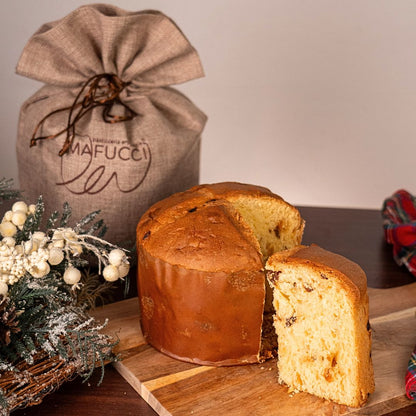 Panettone Tradizionale "Mafucci" Sacchetto in juta ricetta artigianale
