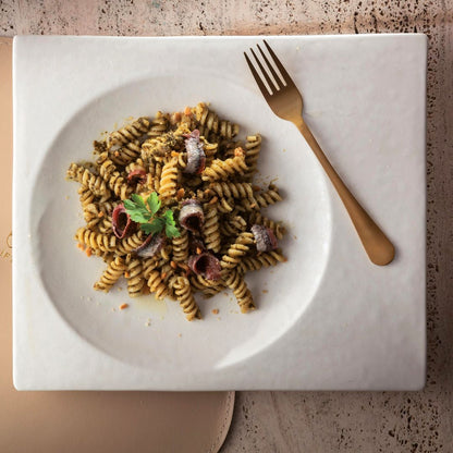 Box ricetta Fusilli con cime di Rapa, Colatura di Alici e briciole croccanti - max 6 porzioni