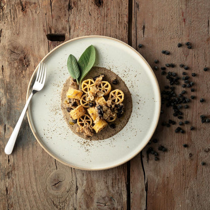 Box ricetta Ruote pazze con Ceci e Baccalà al profumo di rosmarino - max 5 porzioni