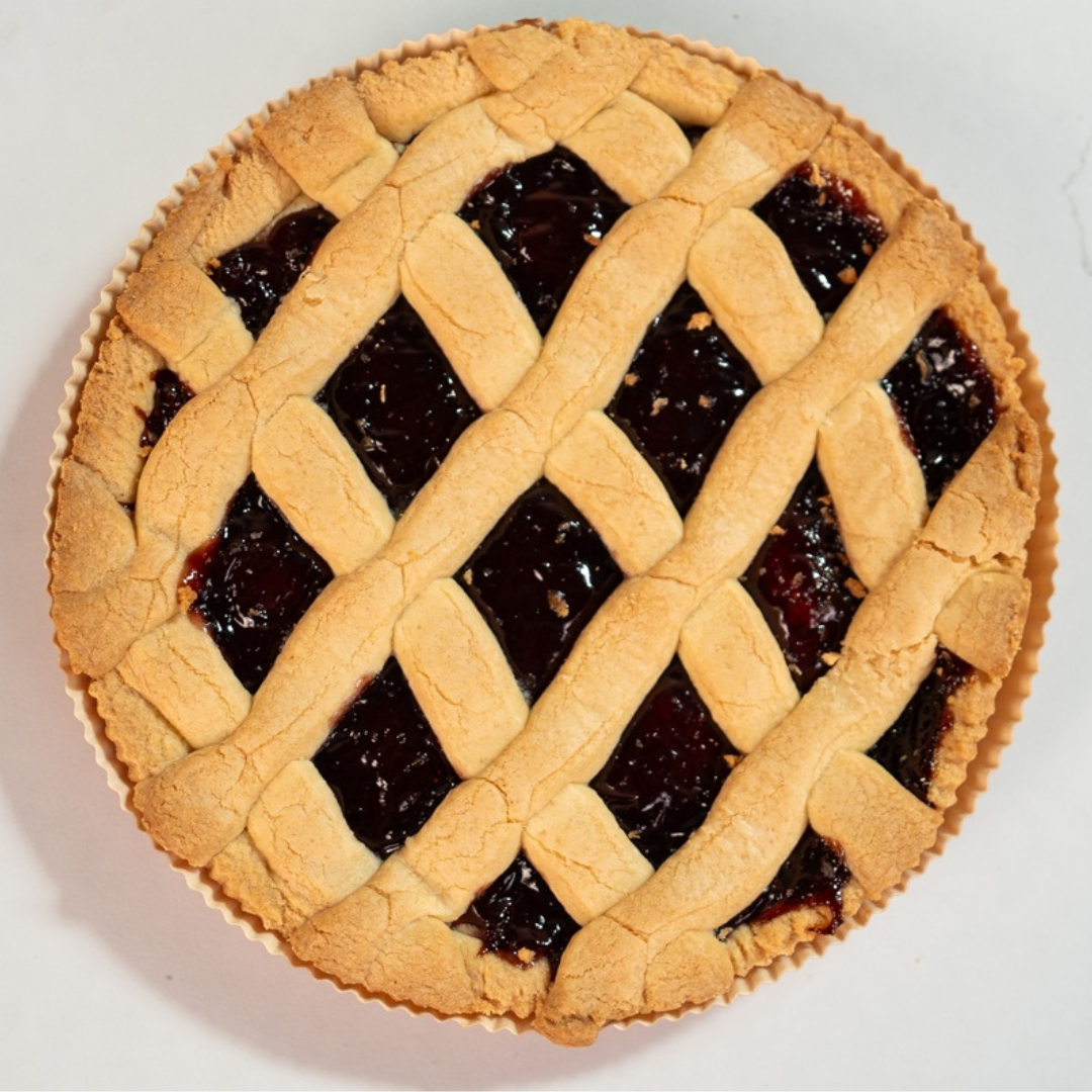 Crostata ai Mirtilli 51% farcitura alla frutta Pasticceria Biellese "Brusa" 400g