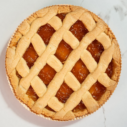 Crostata all'Albicocca 51% farcitura alla frutta Pasticceria Biellese "Brusa" 400g