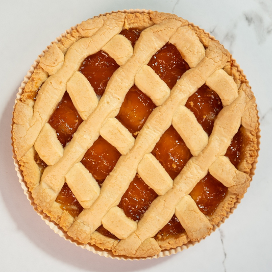 Crostata all'Albicocca 51% farcitura alla frutta Pasticceria Biellese "Brusa" 400g