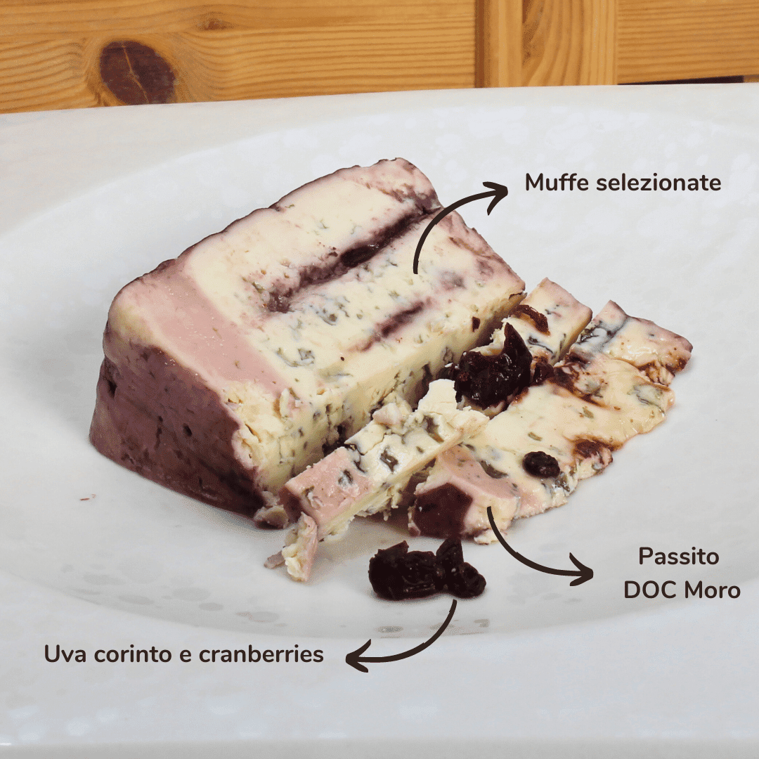 Formaggio "Oro Rosso" affinato con vino Raboso passito DOC Moro 200g