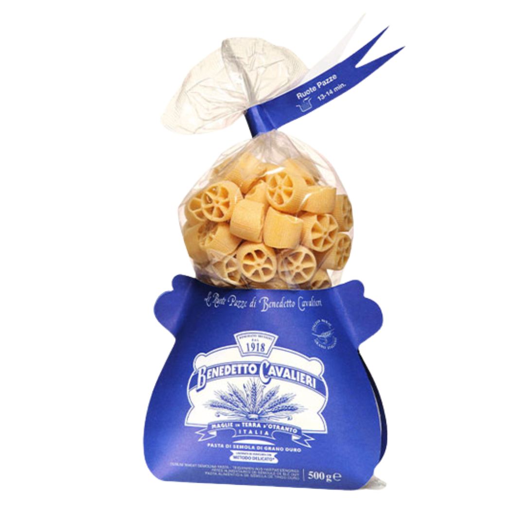 Box ricetta Ruote pazze con Ceci e Baccalà al profumo di rosmarino - max 5 porzioni