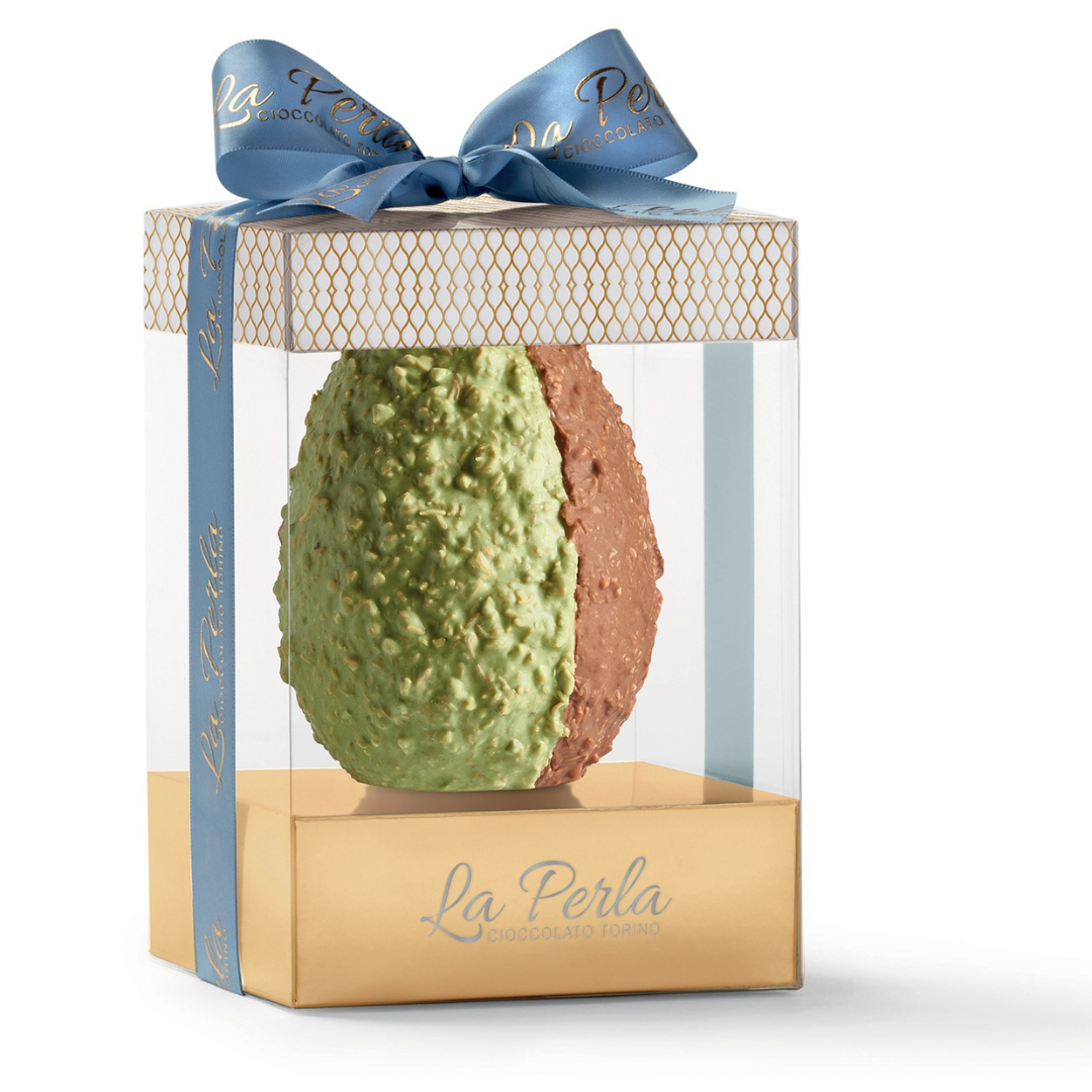 Uovo "Dubai Style" Pistacchio e cioccolato al Latte con pasta Kataifi "La Perla" 220g