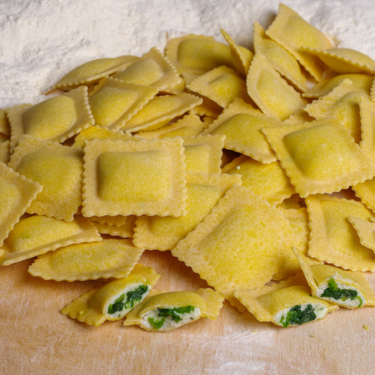 Ravioli artigianali con Ricotta umbra e Spinaci freschi con sfoglia a km0 "Il Pastarolo" 500g