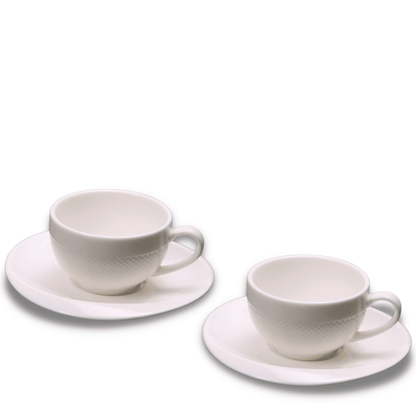Set 2 tazzine Puff "Guinigi Home" in porcellana con piattino
