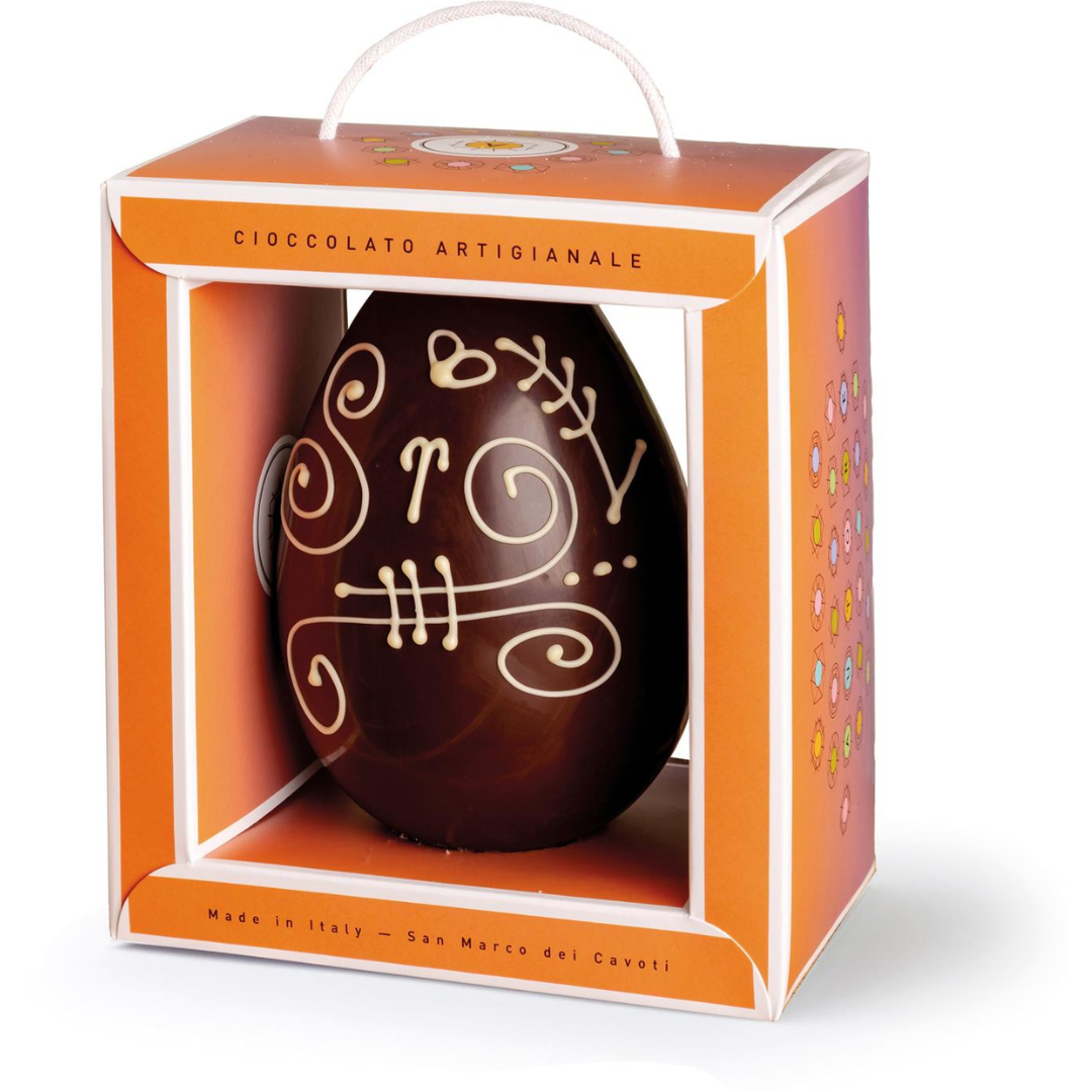 Oeuf Noir Artisan Décoré à la main « Autore » 250g