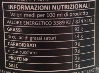 Olio E.V.O. "Sassente" Monocultivar Frantoio Marfuga 500ml