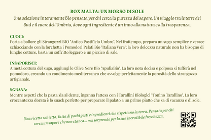 Box Malta - Un morso di sole... Strangozzi Bio al pomodoro con olive e briciole croccanti