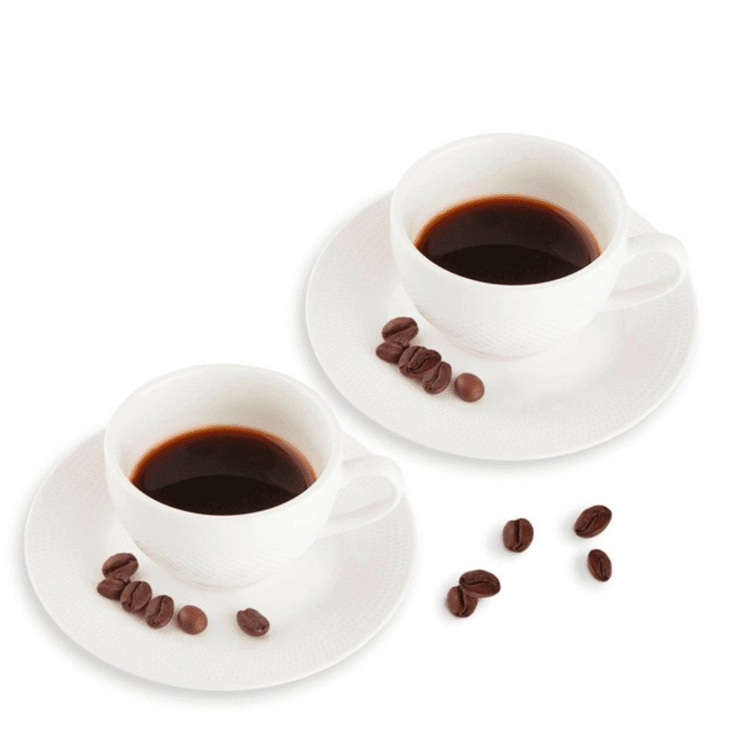 Set 2 tazzine Puff "Guinigi Home" in porcellana con piattino