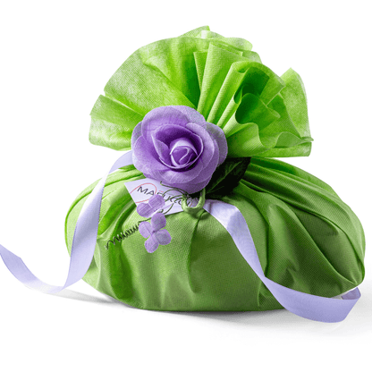 Colomba Arancia candita e Cioccolato Fondente ricetta artigianale confezionata a mano con tnt Verde "Mafucci" - ricoperta con Glassa alle Nocciole e Goccie 750g