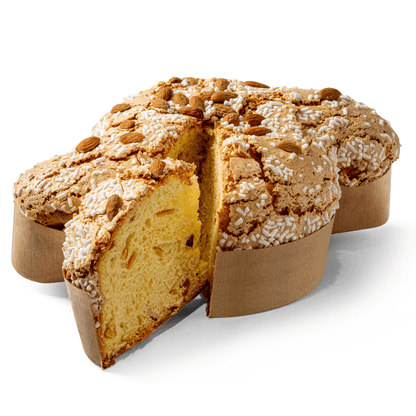 Colomba Classica ricetta artigianale confezionata a mano con tulle Rosa "Mafucci" - ricoperta con Glassa alle Nocciole