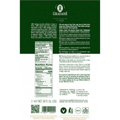 Olio E.V.O. 100% Italiano Centenaria Gradassi in lattina 1L