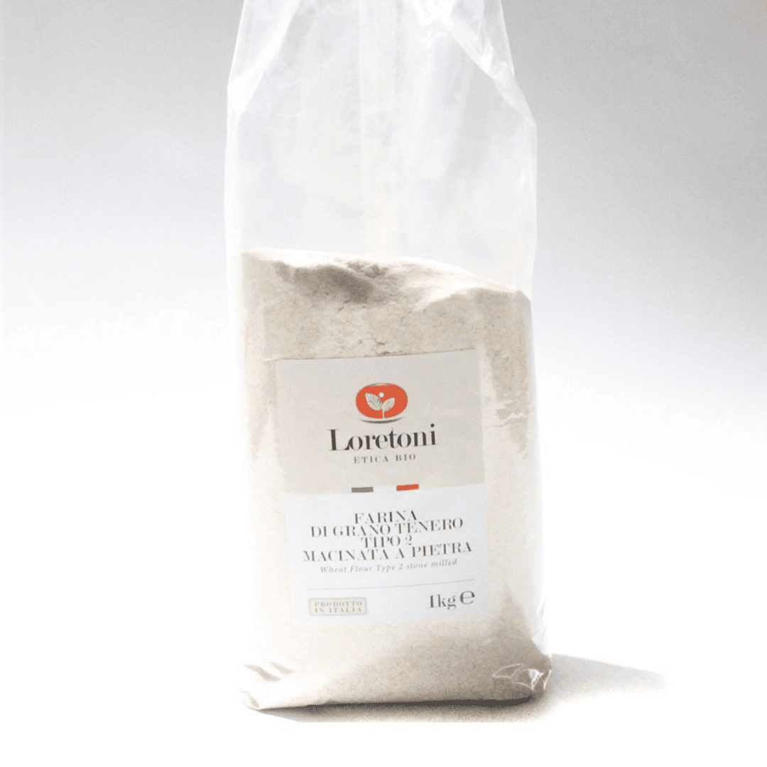Farina di Grano Tenero Tipo 2 macinata a pietra da 1kg