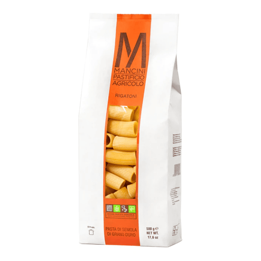 Rigatoni Trafilati al Bronzo con Grano Autoprodotto Mancini 500g