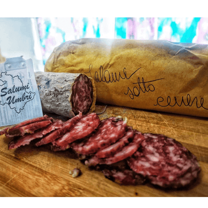 Salame Perugino "stagionato sotto Cenere" senza conservanti artificiali Santacroce 400/450g